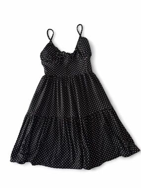 Black Polka Dot Sundress - Spaghetti Strap